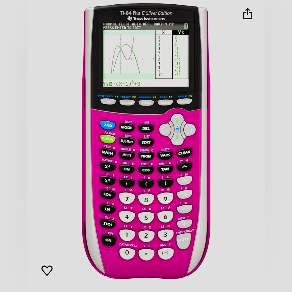 TI-84 Plus C Silver Edition Graphing Calculator